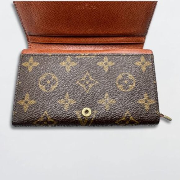 Louis Vuitton Tresor Bifold Wallet Porte Monnaie Vier Monogram Canvas Brown OS - Picture 3 of 13
